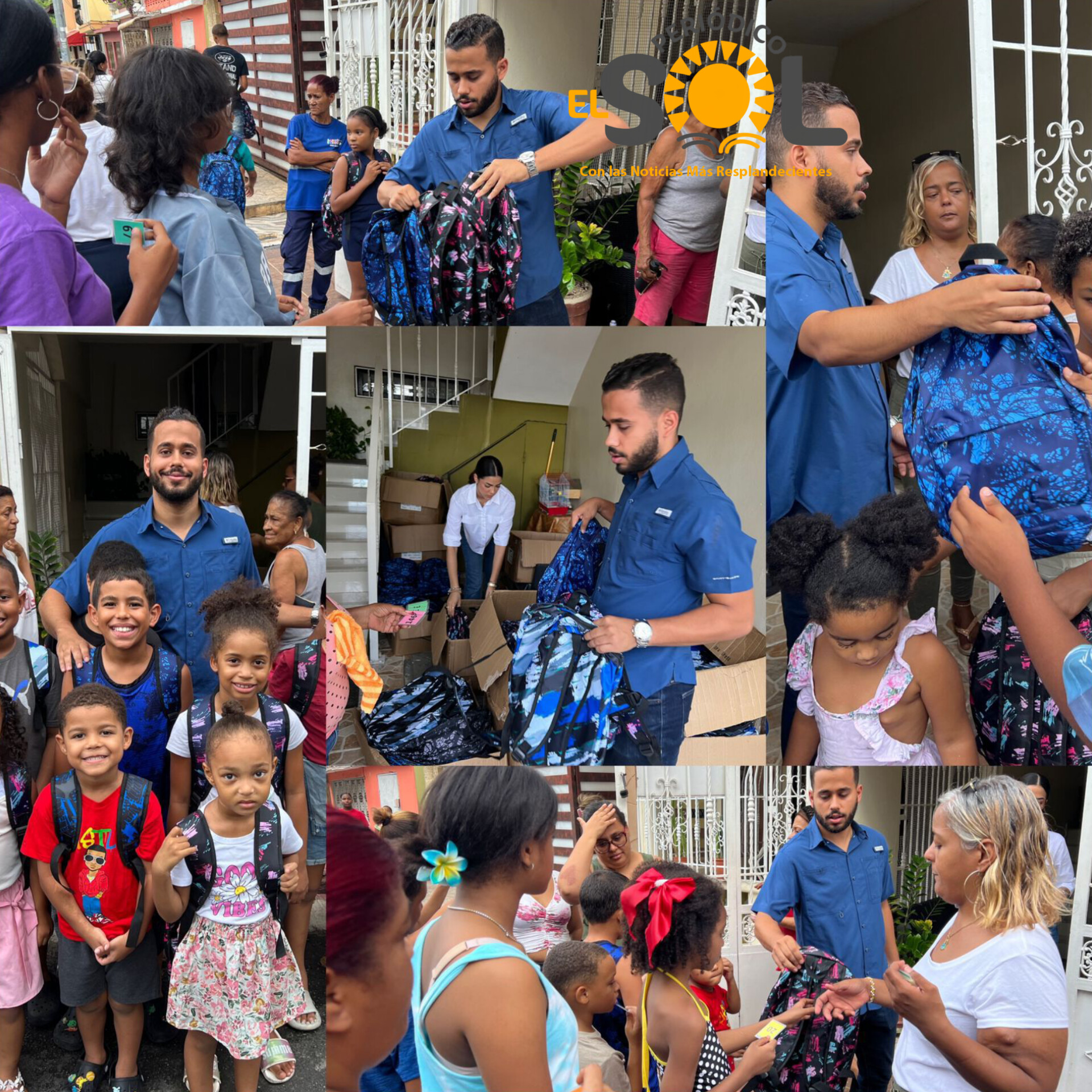 Secretario General de la JRM, Víctor Cocco, lleva útiles escolares a niños del Ensanche Luperón