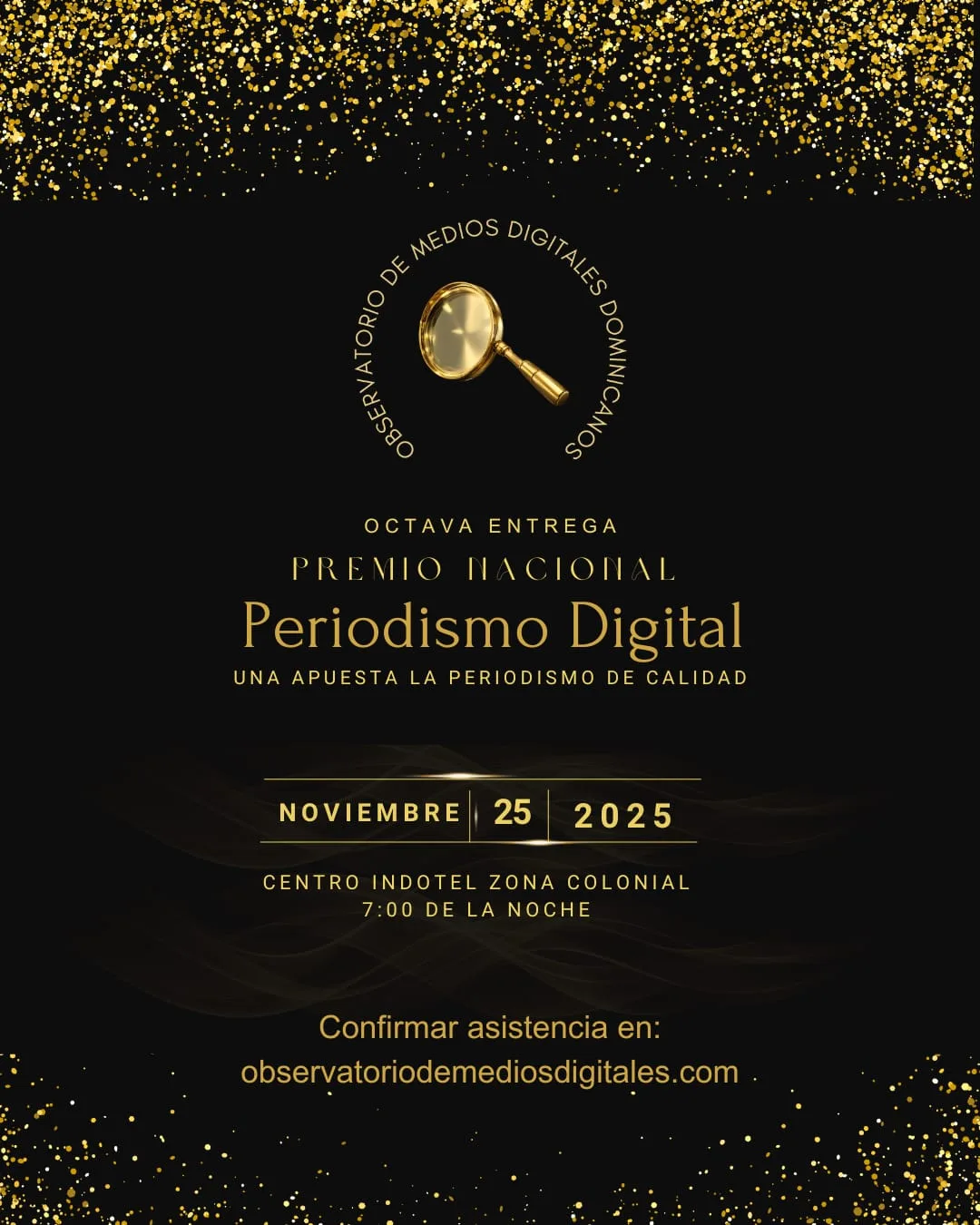 Observatorio revela los nominados al Premio Nacional de Periodismo Digital 2025