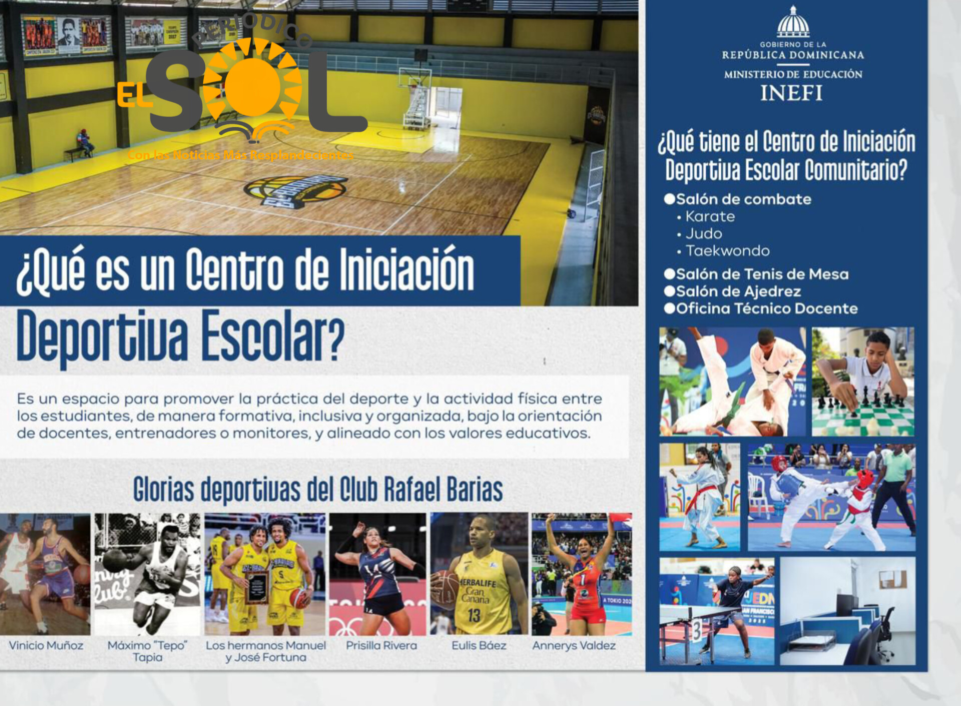 Un antes y un después para el deporte Estudiantil: INEFI inaugura el primer Centro de iniciación Deportiva Escolar Comunitario