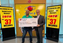 LEIDSA entrega premio de RD$37 millones a mecánico ganador del Loto