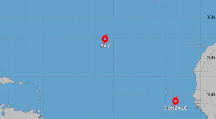 La tormenta Gonzalo surge en el Atlántico mientras Fay se fortalece