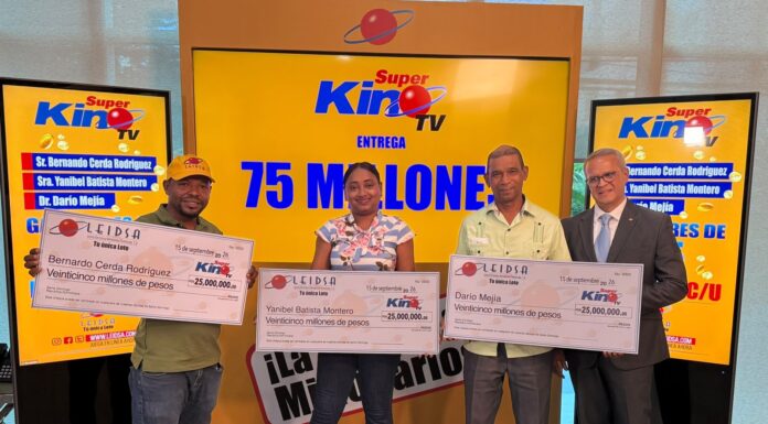 LEIDSA entrega RD$75 millones a tres nuevos ganadores de Súper Kino TV