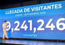 RD recibe más 9,2 millones de visitantes hasta septiembre